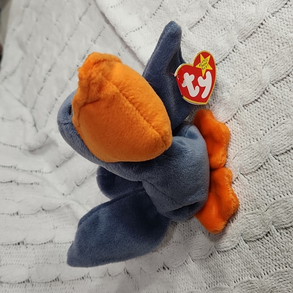 🕸Vintage Ty Beanie Baby Original Scoop The Pelican P.V.C. Pellets 1996 - Picture 2 of 12